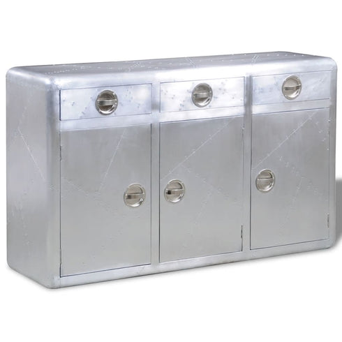 Rustika Rowe -  Aviator Sideboard 3 Drawers Vintage Aircraft Airman Aluminium
